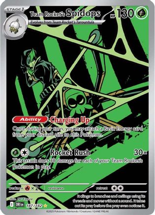 Team Rocket's Spidops (187/182) - SV10 Destined Rivals Holofoil - Illustration Rare