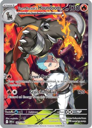 Team Rocket's Houndoom (191/182) - SV10 Destined Rivals Holofoil - Illustration Rare