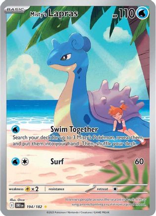Misty's Lapras (194/182) - SV10 Destined Rivals Holofoil - Illustration Rare