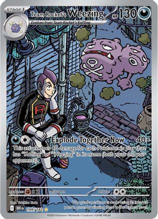 Team Rocket's Weezing (199/182) - SV10 Destined Rivals Holofoil - Illustration Rare