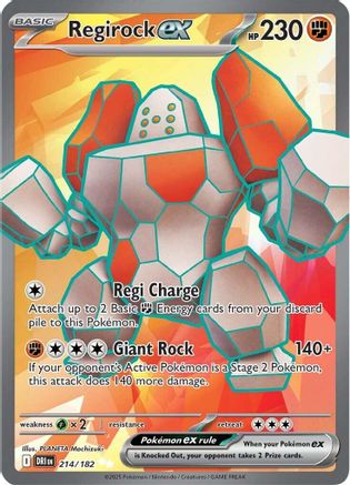 Regirock ex 214/182 - SV10 Destined Rivals Holofoil - Ultra Rare