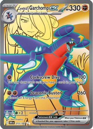 Cynthia's Garchomp ex (215/182) - SV10 Destined Rivals Holofoil - Ultra Rare