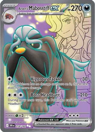 Arven's Mabosstiff ex (218/182) - SV10 Destined Rivals Holofoil - Ultra Rare