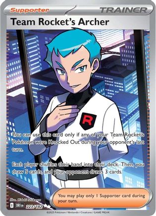 Team Rocket's Archer (223/182) - SV10 Destined Rivals Holofoil - Ultra Rare