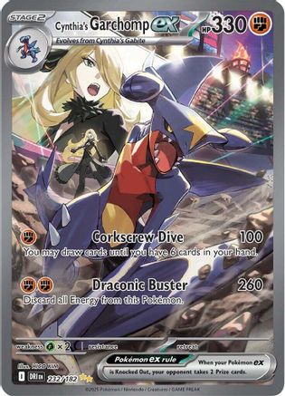 Cynthia's Garchomp ex (232/182) - SV10 Destined Rivals Holofoil - Special Illustration Rare
