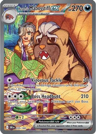 Arven's Mabosstiff ex (235/182) - SV10 Destined Rivals Holofoil - Special Illustration Rare