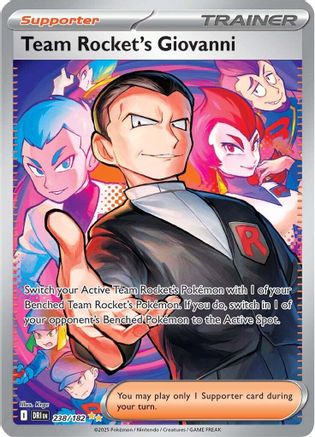 Team Rocket's Giovanni (238/182) - SV10 Destined Rivals Holofoil - Special Illustration Rare