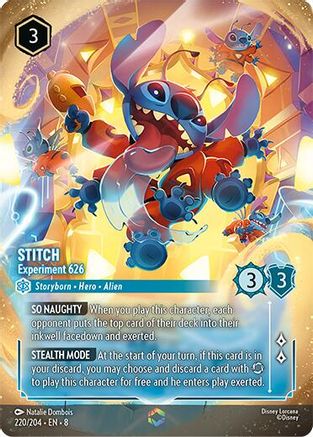 (220/204)  Stitch - Experiment 626 (Enchanted) - Reign of Jafar  Holofoil