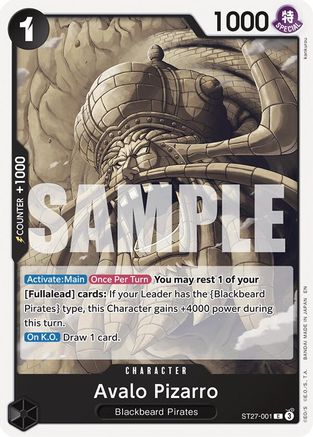 (ST27-001) Avalo Pizarro - Starter Deck 27: BLACK Marshall.D.Teach Normal