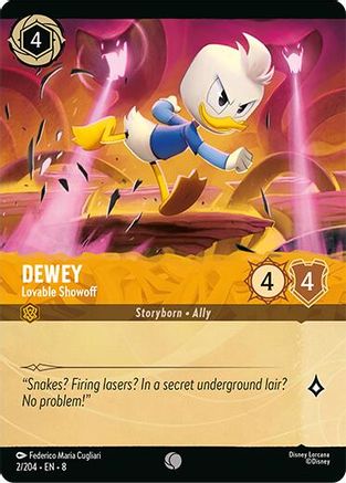 (002/204)  Dewey - Lovable Showoff (Foil) - Reign of Jafar  Cold Foil