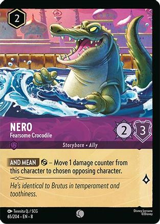 (065/204)  Nero - Fearsome Crocodile (Foil) - Reign of Jafar  Cold Foil