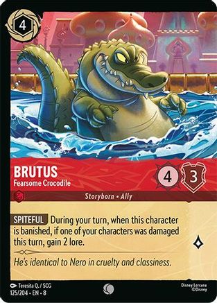 (125/204)  Brutus - Fearsome Crocodile (Foil) - Reign of Jafar  Cold Foil