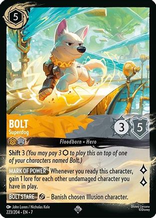 (223/204)  Bolt - Superdog - Illumineer's Quest: Palace Heist  Cold Foil