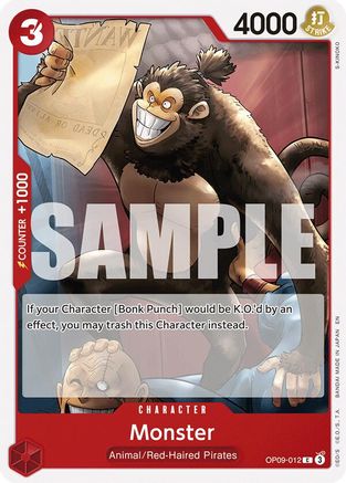 (OP09-012) Monster (Reprint) - Starter Deck 23: RED Shanks - Normal