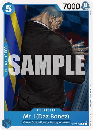 (OP09-055) Mr.1(Daz.Bonez) (Reprint) - Starter Deck 25: BLUE Buggy - Normal