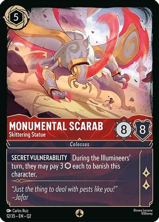 (012/35)  Monumental Scarab - Skittering Statue - Illumineer's Quest: Palace Heist  Normal