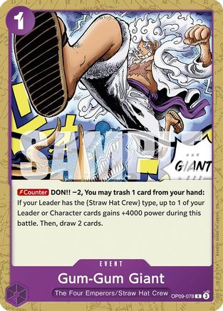 (OP09-078) Gum-Gum Giant (Reprint) - Starter Deck 26: PURPLE/BLACK Monkey.D.Luffy Normal