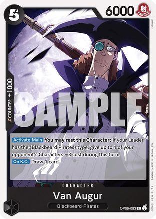 (OP09-083) Van Augur (Reprint) - Starter Deck 27: BLACK Marshall.D.Teach Normal