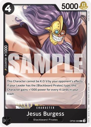 (OP09-086) Jesus Burgess (Reprint) - Starter Deck 27: BLACK Marshall.D.Teach Normal