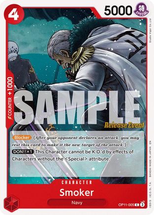 (OP11-005) Smoker - A Fist of Divine Speed Release Event Cards Normal
