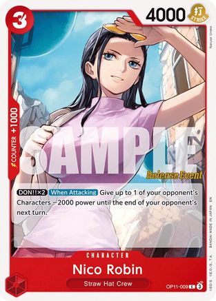 (OP11-009) Nico Robin - A Fist of Divine Speed Release Event Cards Normal