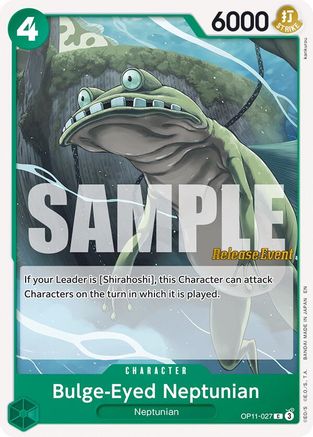 (OP11-027) Bulge-Eyed Neptunian - A Fist of Divine Speed Release Event Cards Normal
