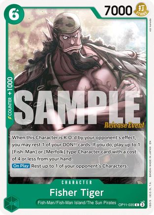 (OP11-035) Fisher Tiger - A Fist of Divine Speed Release Event Cards Normal