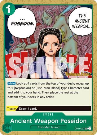 (OP11-037) Ancient Weapon Poseidon - A Fist of Divine Speed Release Event Cards Normal