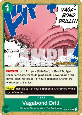 (OP11-039) Vagabond Drill - A Fist of Divine Speed Release Event Cards Normal