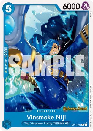 (OP11-045) Vinsmoke Niji - A Fist of Divine Speed Release Event Cards Normal