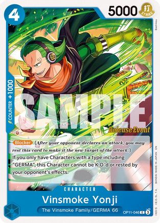 (OP11-046) Vinsmoke Yonji - A Fist of Divine Speed Release Event Cards Normal