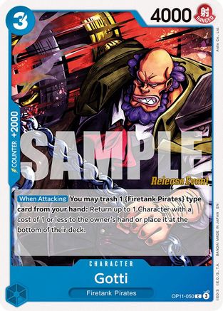 (OP11-050) Gotti - A Fist of Divine Speed Release Event Cards Normal
