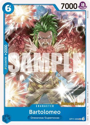 (OP11-055) Bartolomeo - A Fist of Divine Speed Release Event Cards Normal