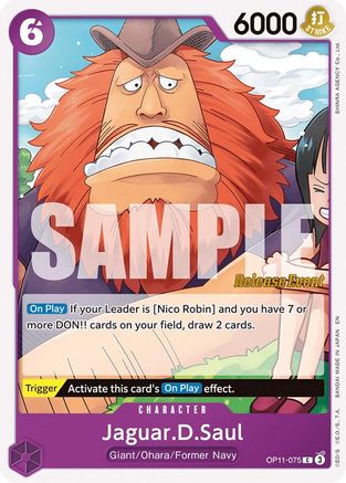 (OP11-075) Jaguar.D.Saul - A Fist of Divine Speed Release Event Cards Normal