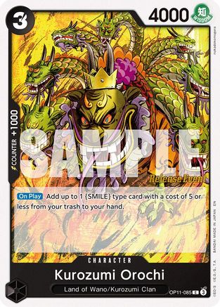 (OP11-085) Kurozumi Orochi - A Fist of Divine Speed Release Event Cards Normal