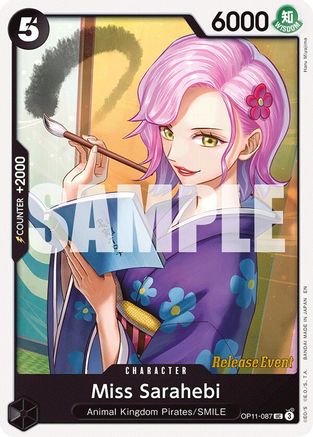 (OP11-087) Miss Sarahebi - A Fist of Divine Speed Release Event Cards Normal
