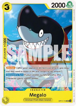 (OP11-112) Megalo - A Fist of Divine Speed Release Event Cards Normal