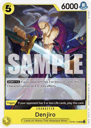(OP06-109) Denjiro (Reprint) - Starter Deck 28: GREEN/YELLOW Yamato - Normal
