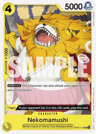 (OP06-110) Nekomamushi (Reprint) - Starter Deck 28: GREEN/YELLOW Yamato - Normal