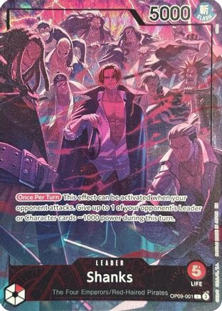 (OP09-001) Shanks (English Version 2nd Anniversary Set) - One Piece Promotion Cards Foil