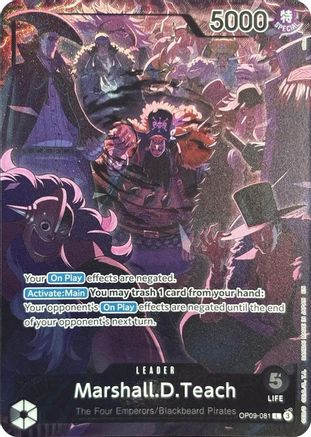 (OP09-081) Marshall.D.Teach (English Version 2nd Anniversary Set) - One Piece Promotion Cards Foil