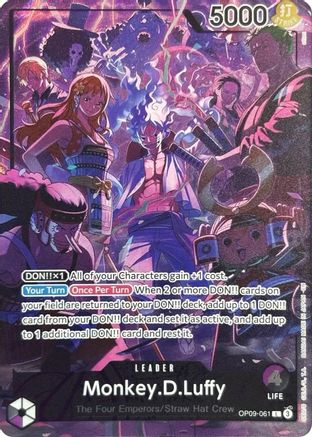 (OP09-061) Monkey.D.Luffy (English Version 2nd Anniversary Set) - One Piece Promotion Cards Foil
