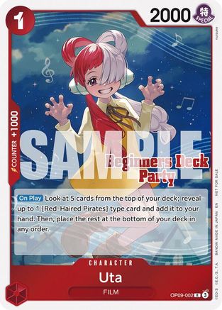 (OP09-002) Uta (Beginners Deck Party [ST-23] - [ST-28] Participation Pack) - One Piece Promotion Cards Normal