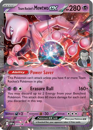 Team Rocket's Mewtwo ex 205 - SV Scarlet & Violet Promo Cards Holofoil - Promo
