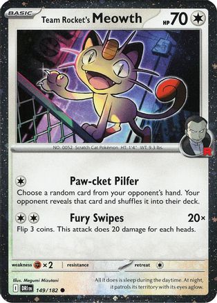 Team Rocket's Meowth (Cosmos Holo) (149) - Miscellaneous Cards & Products Holofoil - Common