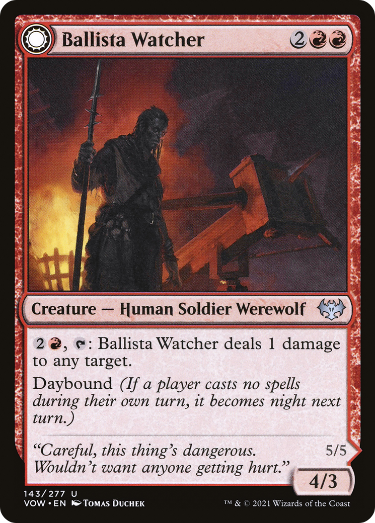 Ballista Watcher // Ballista Wielder (VOW-143) - Innistrad: Crimson Vow: (Double Faced Transform) Foil