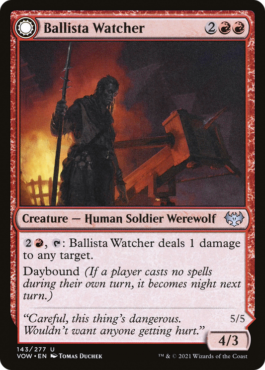 Ballista Watcher // Ballista Wielder (VOW-143) - Innistrad: Crimson Vow: (Double Faced Transform) Foil
