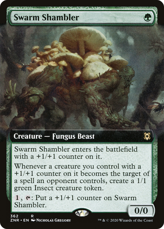 Swarm Shambler (ZNR-362) - Zendikar Rising: (Extended Art)