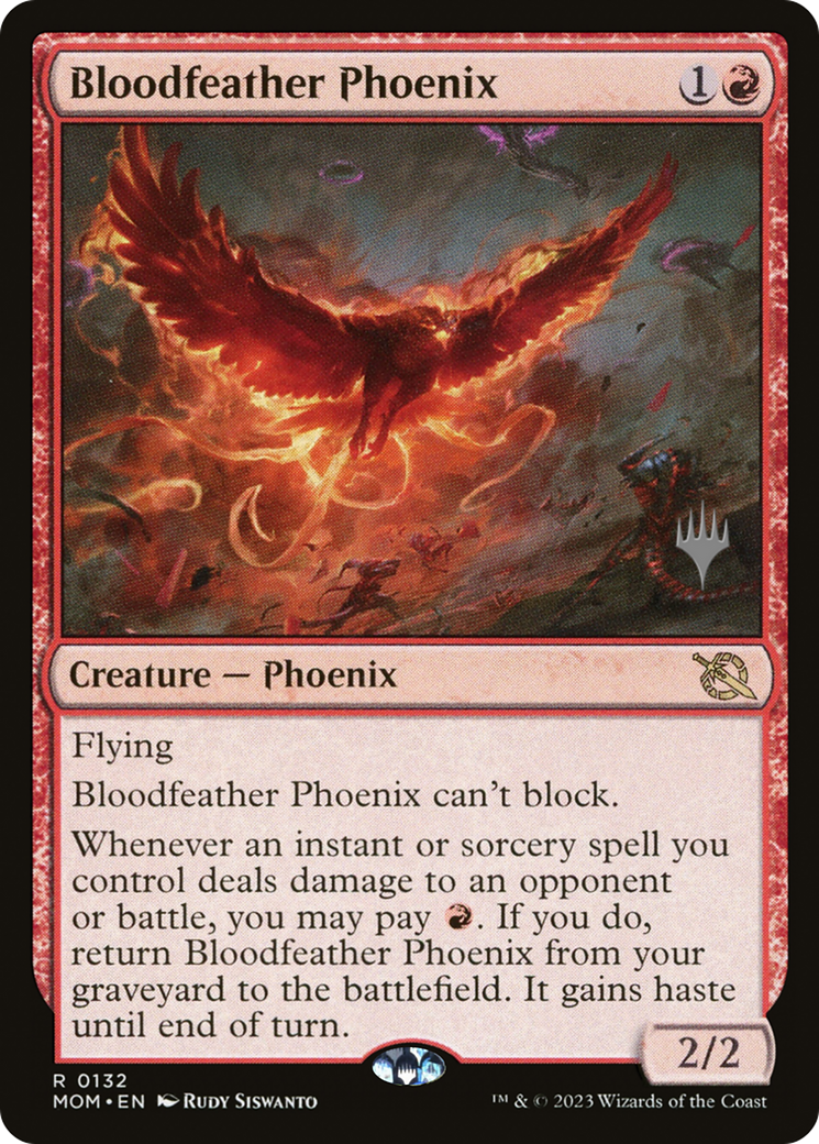 Bloodfeather Phoenix (PPMOM-132P) - March of the Machine Promos (Promo Pack)