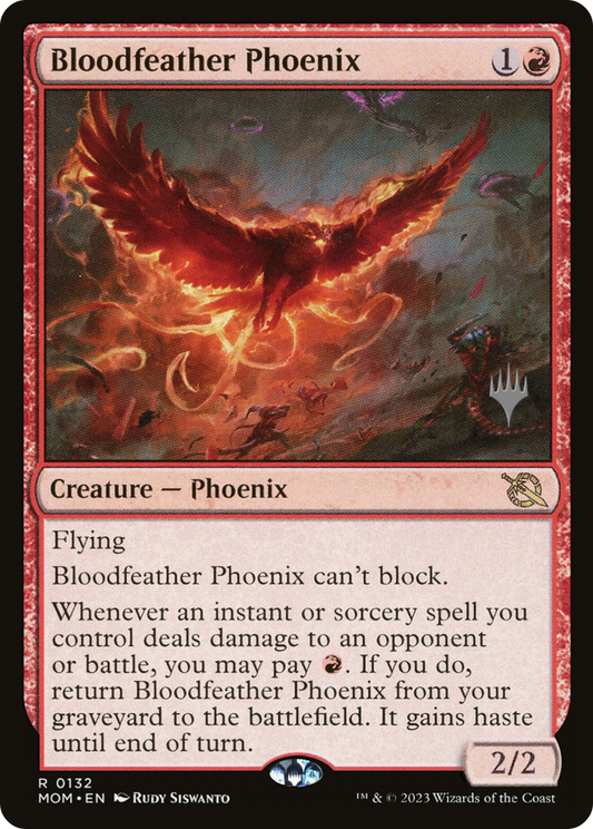 Bloodfeather Phoenix (PPMOM-132P) - March of the Machine Promos (Promo Pack)